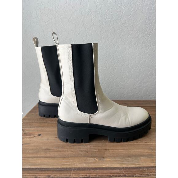 ShuShop Women's Off White Lug Sole Bootie Size 7.5 NEW - Picture 8 of 11